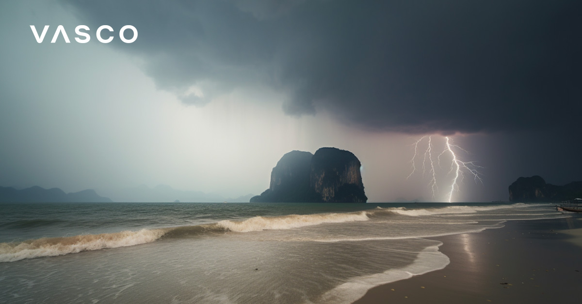 Hurrikán a parton.