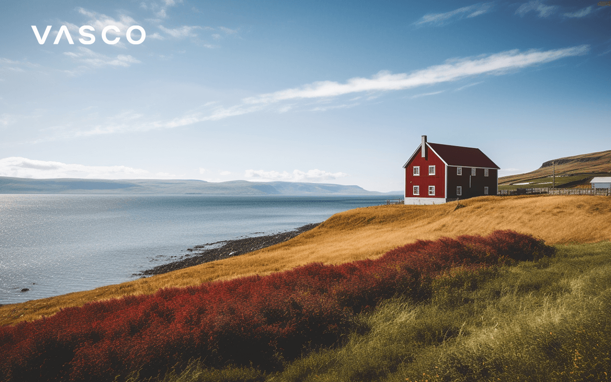 Fjord, North Iceland. 